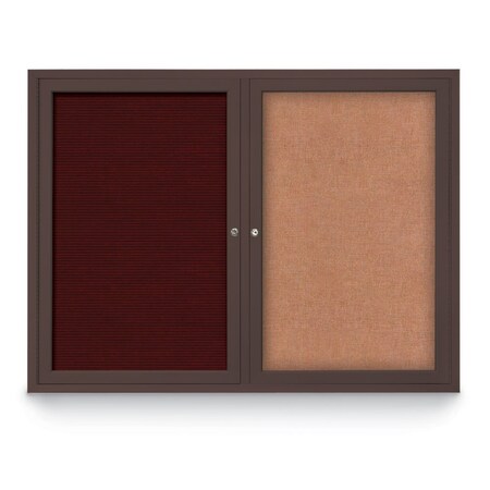 United Visual Products Corkboard, Surf/ Brnze, 24" x 36" UV402-BRONZE-SURF